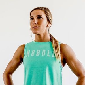 Aqua NoBull Muscle Crop Tank, Sz XS, like new